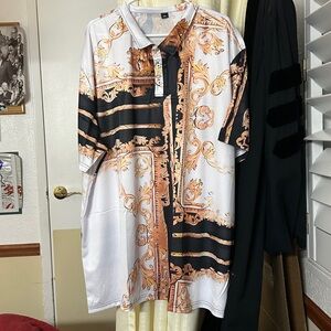 Baroque Print Polo Shirt